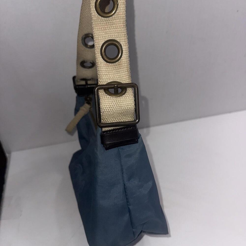 VTG Y2K Gap Baguette Small Nylon Handbag Shoulder Bag Purse Zip Blue 2004‎ READ - Picture 7 of 15